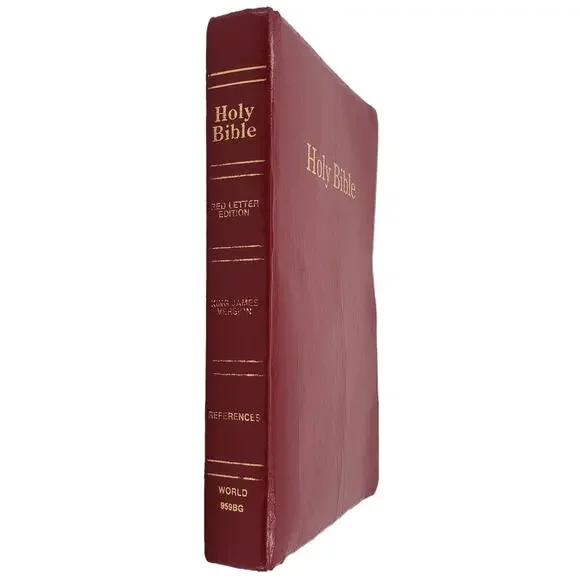 Vintage Holly Bible red letter edition King James references - Picture 1 of 10